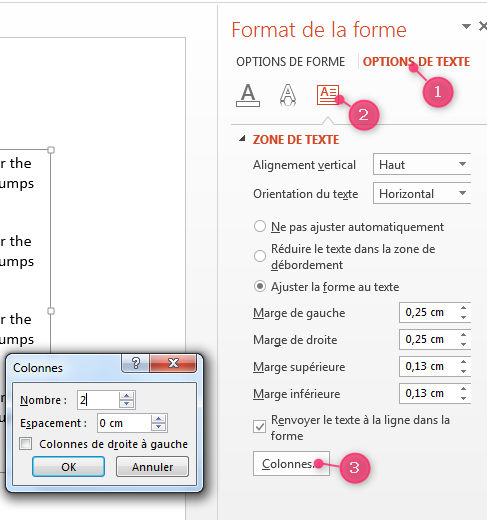 insérer et formater un texte